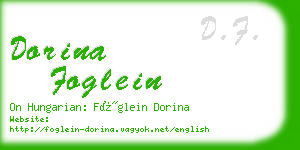 dorina foglein business card